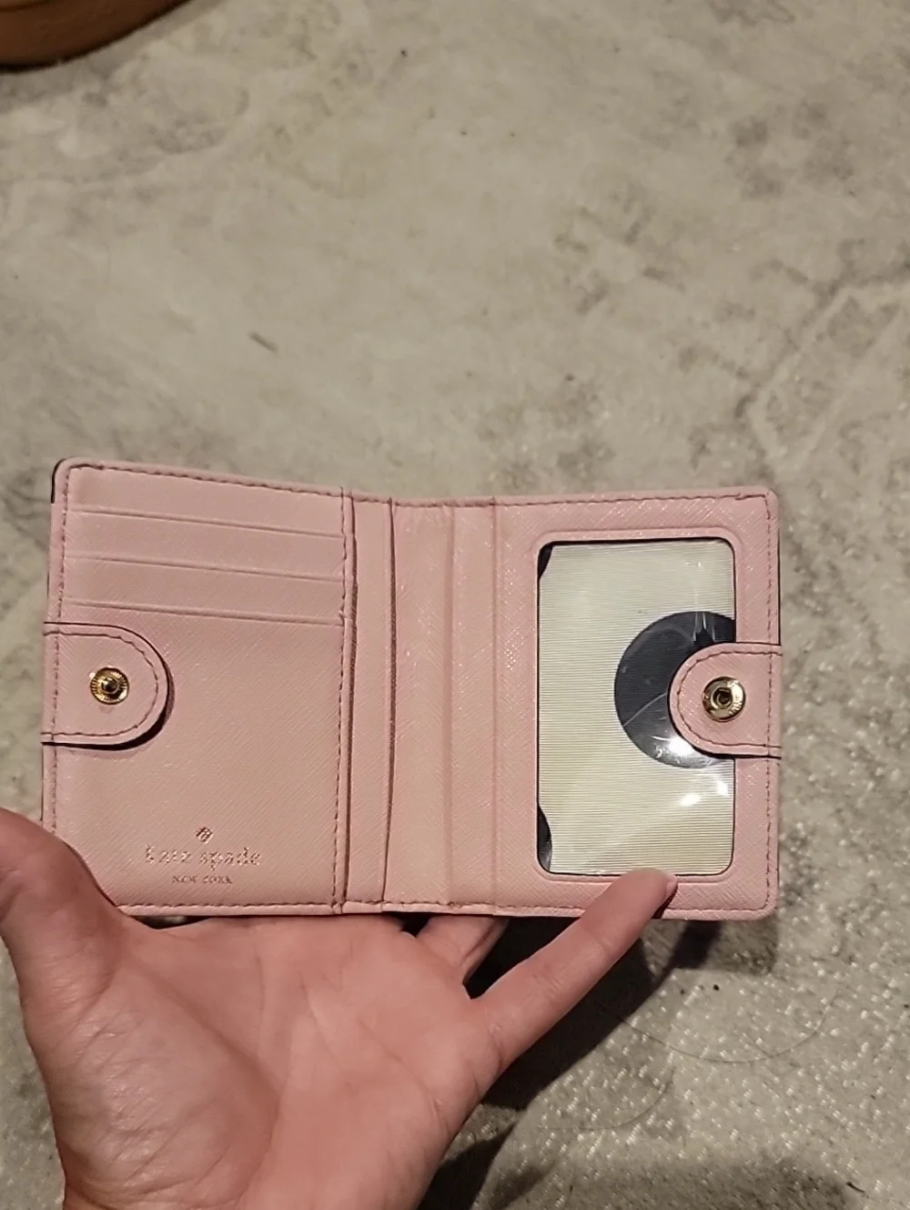 kate spade Light Pink Saffiano Small Wallet